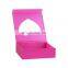 Custom design pink luxurious magnetic flip top folding gift boxes
