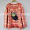 Batwing Mohair Sweater for Women Cute Pattern Knitting Loose Sweater