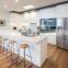Ready Assemble US White Lacquer Kitchen Cabinets LED Kitchen High Gloss