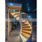 Modern brand new metal staircase LED light glass stairs staircase