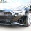 CLY Car Bumpers FOR 2019-2021 AUDI A6 upgrade RS6  body kit front bumper diffuser with exhaust pipe