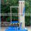 single mast aluminum alloy lift hydraulic aerial work platform