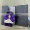 Wholesale Brooch Embellished Vertical Pocketfold Wedding Invitation Cards