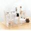 Makeup Organizer, Clear Makeup Storage Box Thick Plastic Organizer Tray 9-Compartment Comestics Counter Organization Holder for Brush, Jewelry, Beauty Supplies