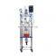 easy operate double layer jacketed glass reactor for chemical laboratory use