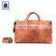Exclusive Collection of Contrast Stitching with Cotton Lining Material Genuine Leather Duffel Travel Bag