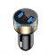 Hot Sale High Quality 5V 18W Dual USB Port Quick Fast Charging Usb Car Charger With Led Display