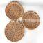 Decorative Woven Set of Three Mini Boho Rattan Wall Baskets WIcker Wall decoration Wholesale Vietnam Supplier
