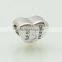 Valentine's Day 925 sterling silver heart best friend bead fit European charms bracelet