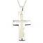 black enamel IPG plating stainless steel Western cross pendant necklace