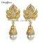 Latest Design Statement Grand Party Indian Look Luxury Earrings Pearl Jewelry