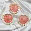Fully Customized Peach Shape Blusher Palette with High Glow Face Backed Powder Oem Blush and Highlighter Chunky Glitter