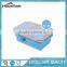 2 Sections Square Silicone Lunch Box Container School Picnic with spork