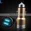 High quality metal material bullet usb car charger to 5 V 2.4 A traval adapter