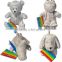 8" tyvek educational DIY drawing toy for kids/Bear Plush Toy with 4pcs markers-DIY Drawing Toy