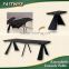 black modern extendable dining table for dining room