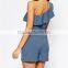 lotus leaf ornament one shoulder women jumpsuit sleeveless women jumpsuit OEM service