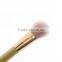 Double Sided Pink And Yellow Hair Long Handle Foundation Makeup Brush