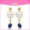 low price high quality beautiful drop chains tassels dangle emerald fancy daily wear earrings for party girls