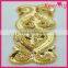 Sew on dress fashion gold sequin appliques wholesale WRAB-002