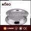 stainless steel round tray with 0PP bag