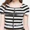 Professional Factory Custom T Shirts Printed Stripe T Shirt Woman Girl