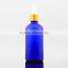 100 ml blue frosted glass bottle with dropper cap essential oil glass bottle