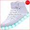 Fashion USB Charging Men's Women's 7 Colors Light Up High Top Sports Sneakers LED Shoes Slip-On Loafers LED Flashing sneakers