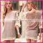 Perspective Lace Splicing Round Neck Sexy 3/4 Sleeve Shift Dress