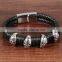 Trending Hot Products 2016 Mens Black Wholesale Leather Bracelets
