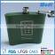 Rubber paint spray hip flask with custom logo HF450