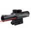 Compact M6 4X25 rifle scope red green Mil-Dot Reticle with side attached red laser sight/Tactical Optics Scopes