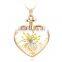 Fashion Creative Elegant Flower Pendant Necklaces DIY Heart Glass Pendant Womens Dried Flower Floating Memory Living Necklace