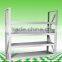 School Library steel book wheels trolley cart with 2 shelves