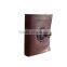 Embossed Leather Journal For Men & Women with Semi-precious Stone & Buckle Closure