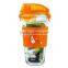 High quality heat resistant glass water bottle with silicone bottle sleeve