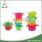 100% safe plastic baby educational toy stacking cup funny bath toys