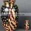 Brass American Flag Cremation Urns