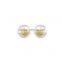 stylish shell pearl with stainless steel gold heart jewerly set