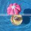 attractive lovely flower cup holder inflatable pool drink holder decoration