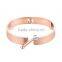 316L Stainless Steel Crystal Cuff Bracelet Bangles Rose/ Yellow Gold Jewelry Gift