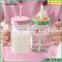 500ml Transparent glass mason jar for juice and milk with handle