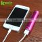 Most Popular Mobile Battery Charger LED Torch Light Portable Power Bank 2600mah for Promotion