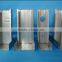 Metal stud track for partition wall