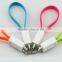 Fast Delivery 20cm Customized Data Sync Charging Keychian Key Ring Usb Cable
