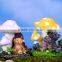 Popular mushroom standing statue bears garden decoration