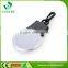 Round shape 2 led pvc material mini led flashlight keychain