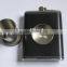 embossing mini hip flask wth cup inside