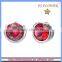 FS FLOWER - Round Gemstone Silver Earrings