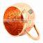 IndianArtVilla Pure Copper Flower Design Round Moscow Mule Mug Cup 450 ML - Serving Beer Wine Cocktail Bar Hotel Restaurant Drin